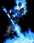 Blue flame skull Dark fantasy art, Scifi fantasy art, Concep