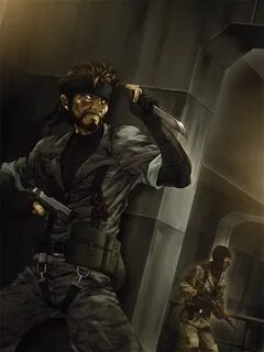 Safebooru - big boss blue eyes brown hair camouflage cqc fac