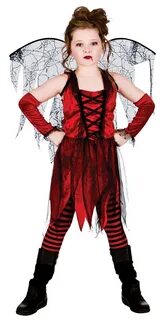 Girls Vampire Fairy Costume All Halloween Mega Fancy Dress
