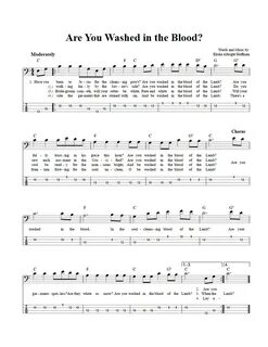 Are You Washed in the Blood? - Bass Guitar Sheet Music and T