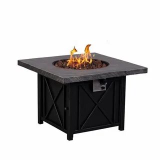 Buy Lattice Firepit with Slate Top - Propane Gas Firepit - O