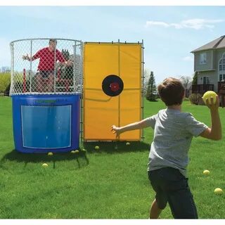 The Backyard Dunk Tank - Hammacher Schlemmer Dunk tank, Back