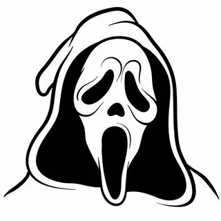 How to draw Ghostface (the Scream Mask) - Sketchok drawing g