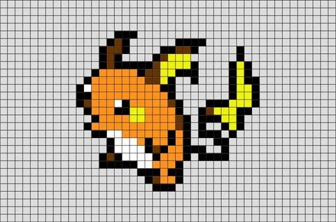 Pokemon Raichu Pixel Art Pixel art pokemon, Pixel art, Pixel