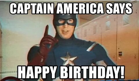 Captain America says Happy BirthdayCaptain America says Happ