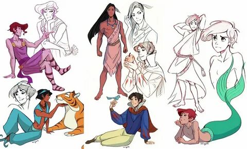 I know it's not boobs but genderbent Disney princesses are k