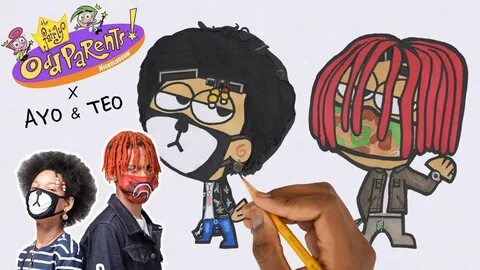 DRAW AYO & TEO AS CARTOONS (FAIRLY ODD PARENTS STYLE) !! - Y