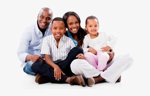 Black African Happy Family, HD Png Download - kindpng