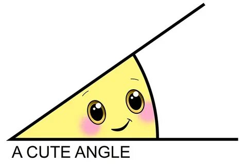 An acute angle is an angle less than 90 degrees