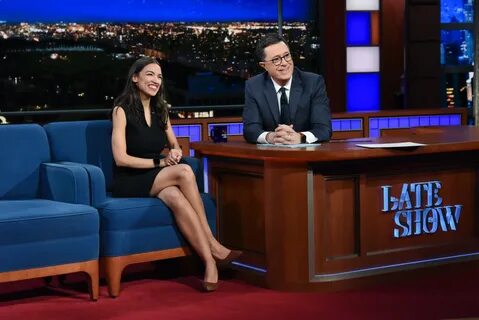 Alexandria Ocasio-Cortez Returns To Stephen Colbert's "Late 