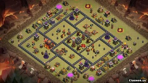 Town Hall 10 best TH10 War base top2 With Link 8-2019 - War 