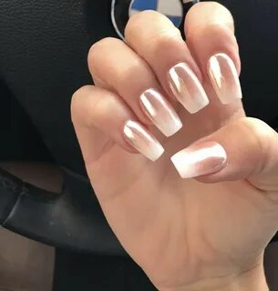 Related image Ombre nails, Chrome nails, Rose gold nails