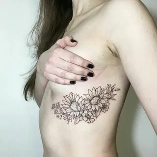 Simple side boob tattoo