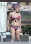 Kelly Osbourne - Retro Floral Bikini Candids In Sydney