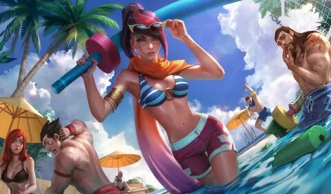 Pool Party Fiora for League of Legends , Chengwei Pan Pool p