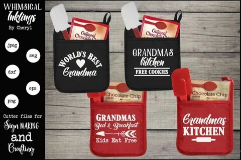 Grandmas Kitchen Pot Holders SVG Set (166988) SVGs Design Bu