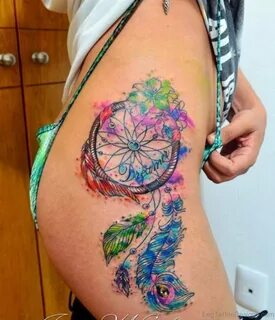 74 Best Dreamcatcher Tattoos On Thigh