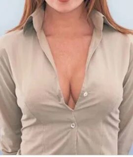 Middle aged women cleavage. 