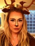 Deer makeup for hunter and his prey Halloween couple costume