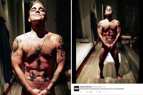 Welcome To LindaSpize Blog: Naked Robbie Williams shows off 