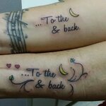 To the Moon and Back Tattoos for daughters, Mother daughter 