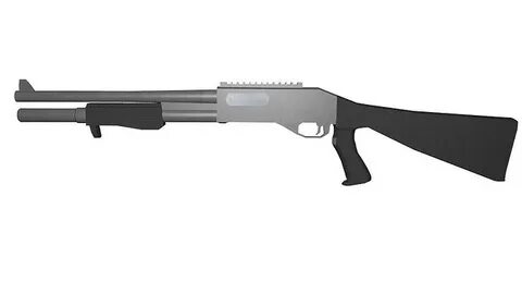 3D model Remington 870 MCS low poly game ready VR / AR / low