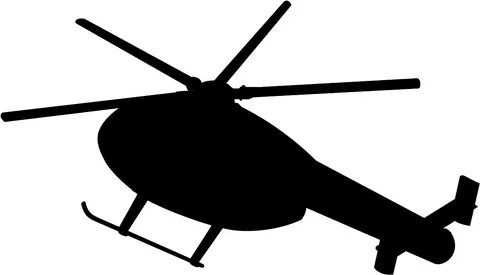Blackhawk Helicopter Silhouette - Helicopter Clipart Silhoue