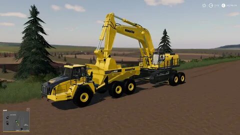 Komatsu Mining Pack V1.0 FS19 Farming Simulator 22 мод FS 19