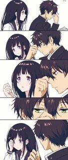 Anime kiss Hyouka, Otaku anime, Anime love quotes