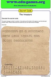 A secret code is printed in symbols. With the help of the co