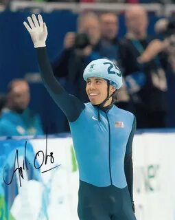 Apolo Anton Ohno autographed 2010 Winter Olympics 8x10 photo