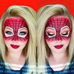 Girls Spider-Man Halloween Makeup Halloween makeup, Makeup, 