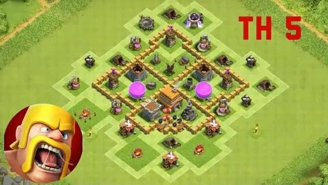 NEW 🎉 Clash of clans TH 5 Bese ✨ best defense #3 - YouTube
