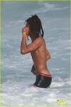 Jaden Smith Wears Just His Calvins for a Dip at the Beach: P