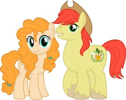 MLP Vector - Pear Butter and Bright Macintosh by jhayarr23.d