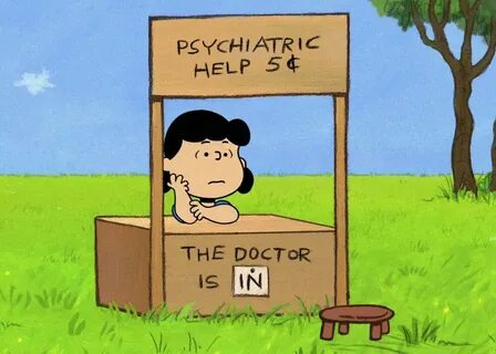 Peanuts Lucy Psychiatric Help 5 cents The Doctor Is In FRIDG