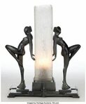 Pin on Art Deco all types of metal used Figures .Lamps, Asht