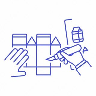 Blueprint, box, cut, cutting, design, drawing, milk icon - D