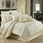 Marquis Ivory 4-Piece Comforter Set By J Queen - Latest Bedd