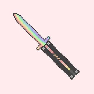 Pixilart - rainbow knife by sadbun