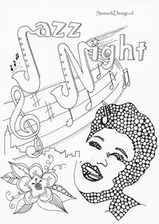 Ella Fitzgerald Famous people Coloring pictures, People colo