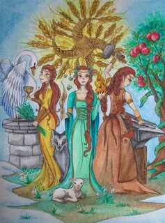 Brigid-Goddess Brighit-Celtic triple goddess-Original waterc