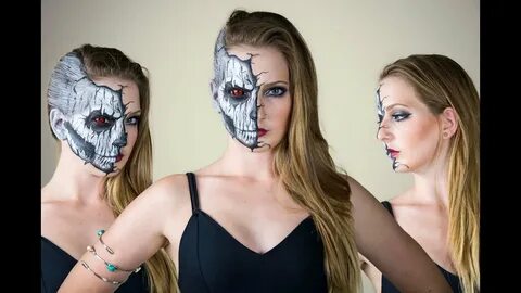 Sexy Cracked Skull - Face Paint Tutorial - YouTube