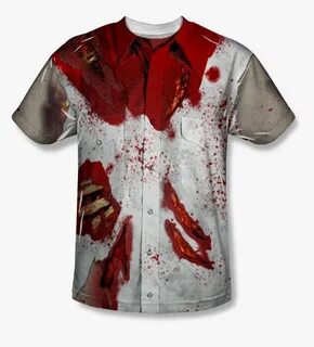 Ripped Up Zombie All Over T Shirt - Zombie T Shirt Halloween