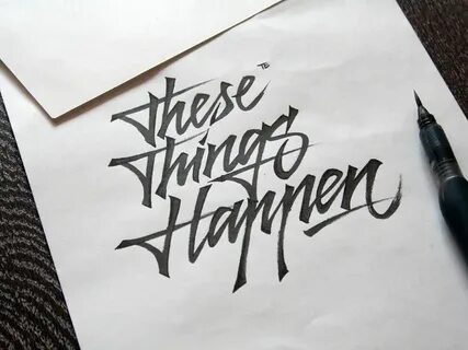 These Thing Happen Calligraphy Lettering, Gemini tattoo, G e