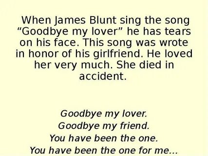 Goodbye my lover goodbye my friend song