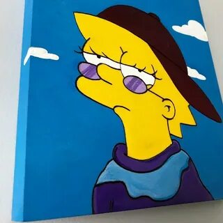 Lisa Simpson painting by Emily Bennett - like you know whate