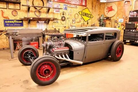 Gas Axe Garage Shop Ford Model A With Chevrolet Rat Old hot 