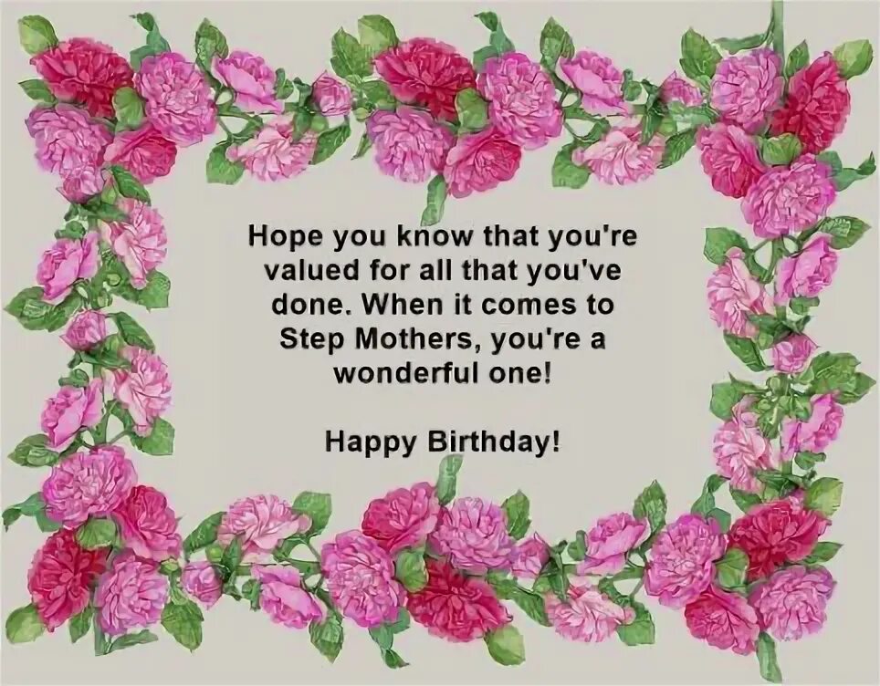 happy birthday stepmom Happy Birthday Step Mom Mother day wi