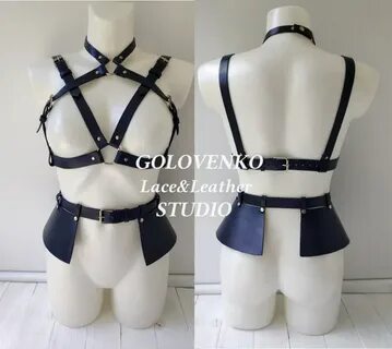 Body Harness Lingerie Black Leather BDSM Harness Chest Harne